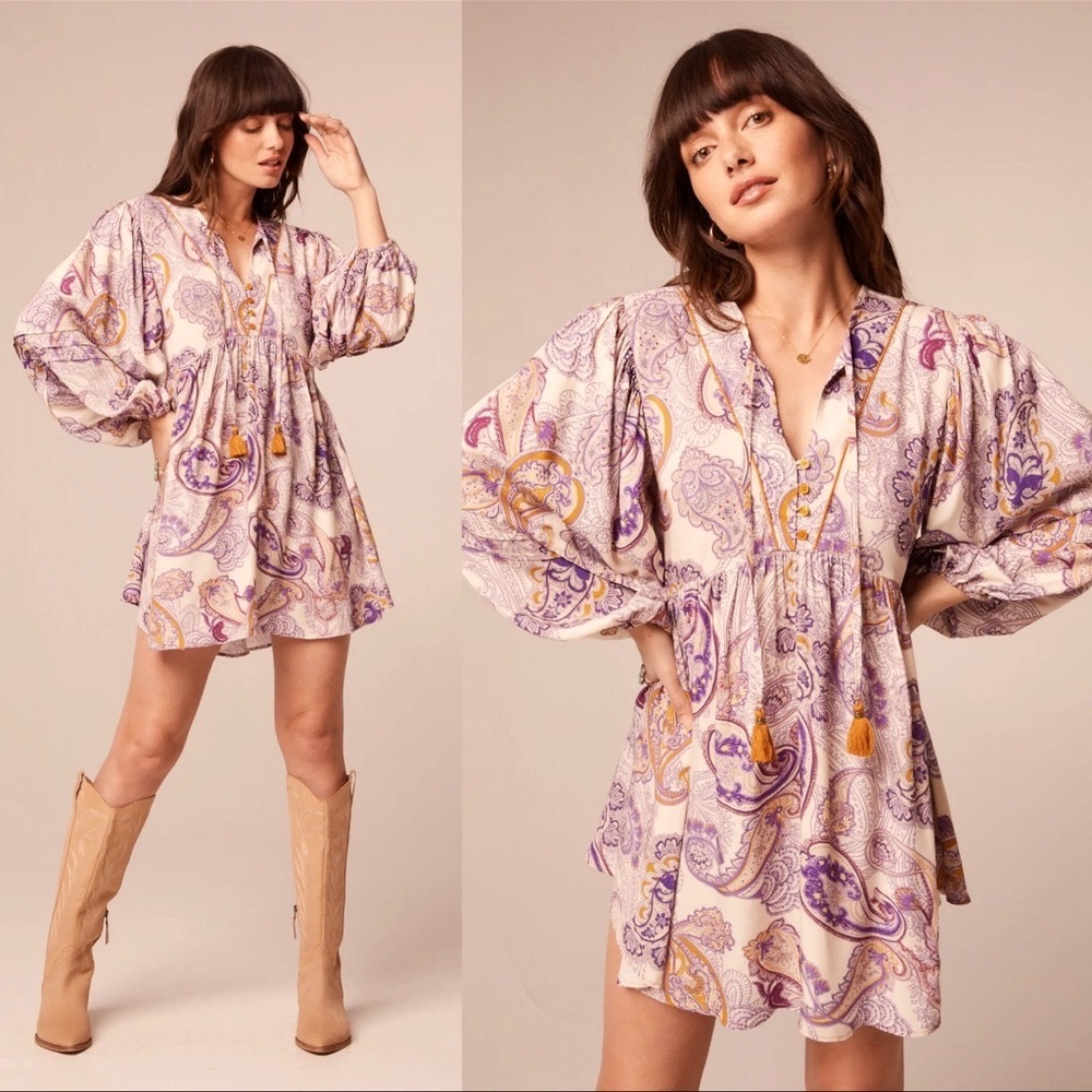 NWT Band of the Free Lyonette Paisley Wedding Guest Dress Sz S